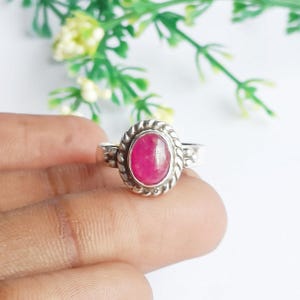 Natural Ruby Ring, Women's Ring, 925 Sterling Silver, Handmade Ring, Amazing Ring, Dainty Ring, Charm Ring, Designer Jewelry, Natural Ruby
