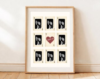 Lucky to have you Canva Template - Personalized Playing Card Photo Template | Lucky card print photo (Digital Download)