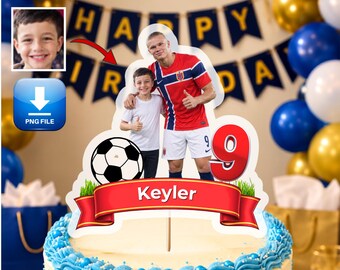 Personalized Erling Haaland Cake Topper, Haaland Party decor, Soccer Birthday Cake Decoration Printable (Digital Download)