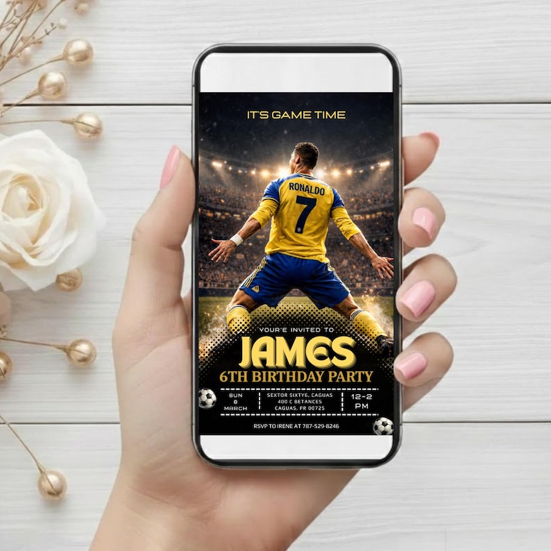 Cr7 kid party invites