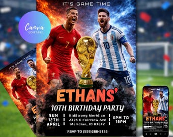 World Cup 2026 Soccer Party Invitation, World Cup Soccer invite Digital Printable (Instant Download)