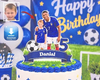 Personalized Dembele Cake Topper, Dembele Party decor, Soccer Birthday Cake Decoration Printable (Digital Download)