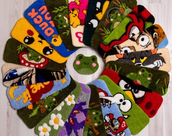 Collection de tapis pour clavier capitonnés à la main | Tapis de bureau en peluche, repose-poignets, décoration de jeu