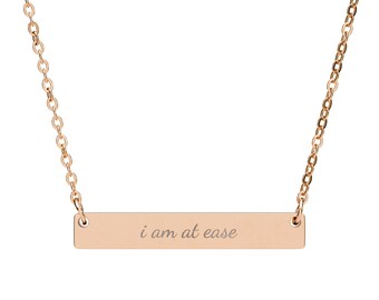 I Am At Ease - Horizontal Bar Necklace