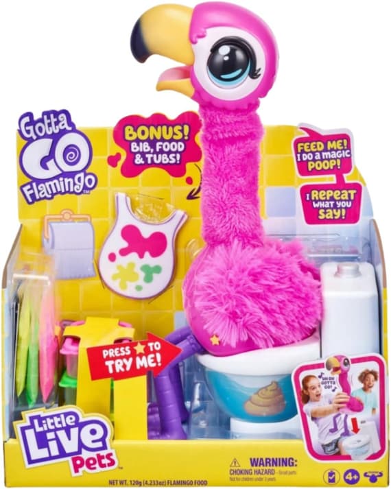 LITTLE LIVE PETS Gotta Go Flamingo Singing Wiggling and Pooping