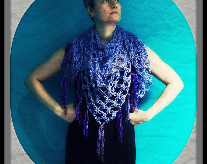 Crochet Love Knot Shawlopen Weave Wrapgypsy Clothinghippie Etsy