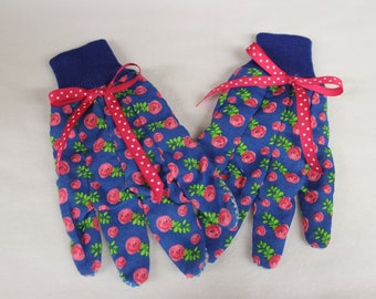 Cotton Garden Gloves, Coming up Roses Women's Gardening Gloves