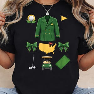 Green Jacket Golf Clipart, Masters Tournament PNG, USA Golf Map Design (Digital Download)