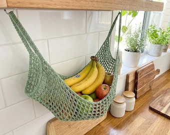 Patrón de hamaca de crochet para frutas / Red para colgar frutas (para principiantes) (Descarga digital)
