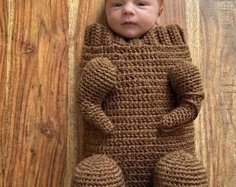 Patrón de crochet para envolver a tu pavo (PDF), capullo de pavo para bebé, accesorio fotográfico para Acción de Gracias para recién nacidos, descarga instantánea