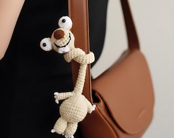 Patrón de crochet de Sid de la Era de Hielo / Adorno para bolso con cuello flexible (PDF)