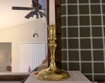 Vintage Solid Brass Candlestick Holder