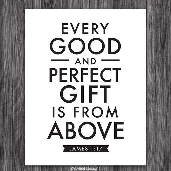Reusable Stencil James 1:17 Every good and perfect gift is from above Many Sizes to Choose from!