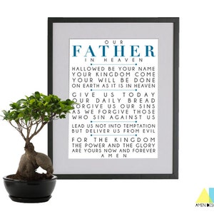 The Lord's Prayer. NIV. DIY. PDF. A3 for 11x14. Printable Scripture Poster. Bible Verse. image 2