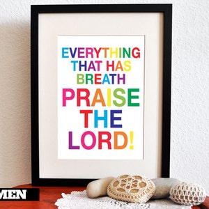 Praise the Lord. 8x10. DIY. PDF. Printable Nursery Decor. Amen - Etsy
