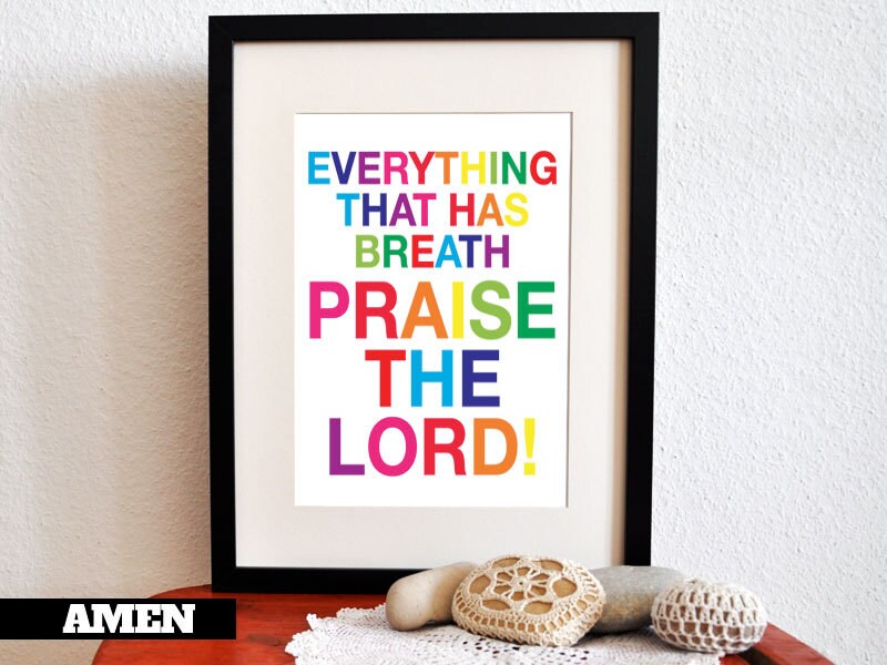 Praise the Lord. 8x10. DIY. PDF. Printable Nursery Decor. Amen - Etsy