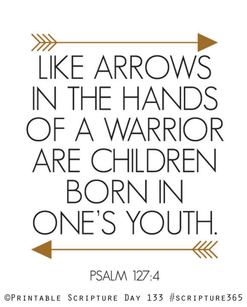 Children. Psalm 127:4. 8x10in DIY Printable Christian Poster. Pdf.bible Verse. - Etsy