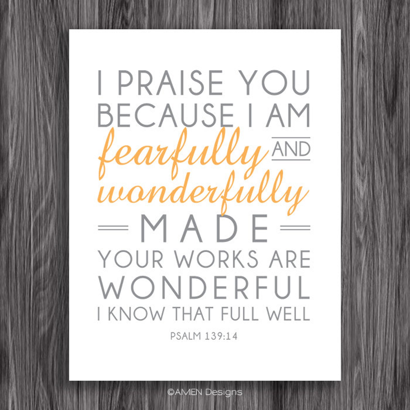 Nursery Decor Psalm 139 14 16 Set Of Three 8x10in DIY Printable nursery-decor-psalm-139-14-16-set-of-three-8x10in-diy-printable