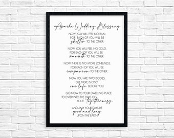 Apache Wedding Blessing. Scandinavian Style Home Decor. Wedding Gift. Printable Design. 8x10. DIY. PDF. JPEG.