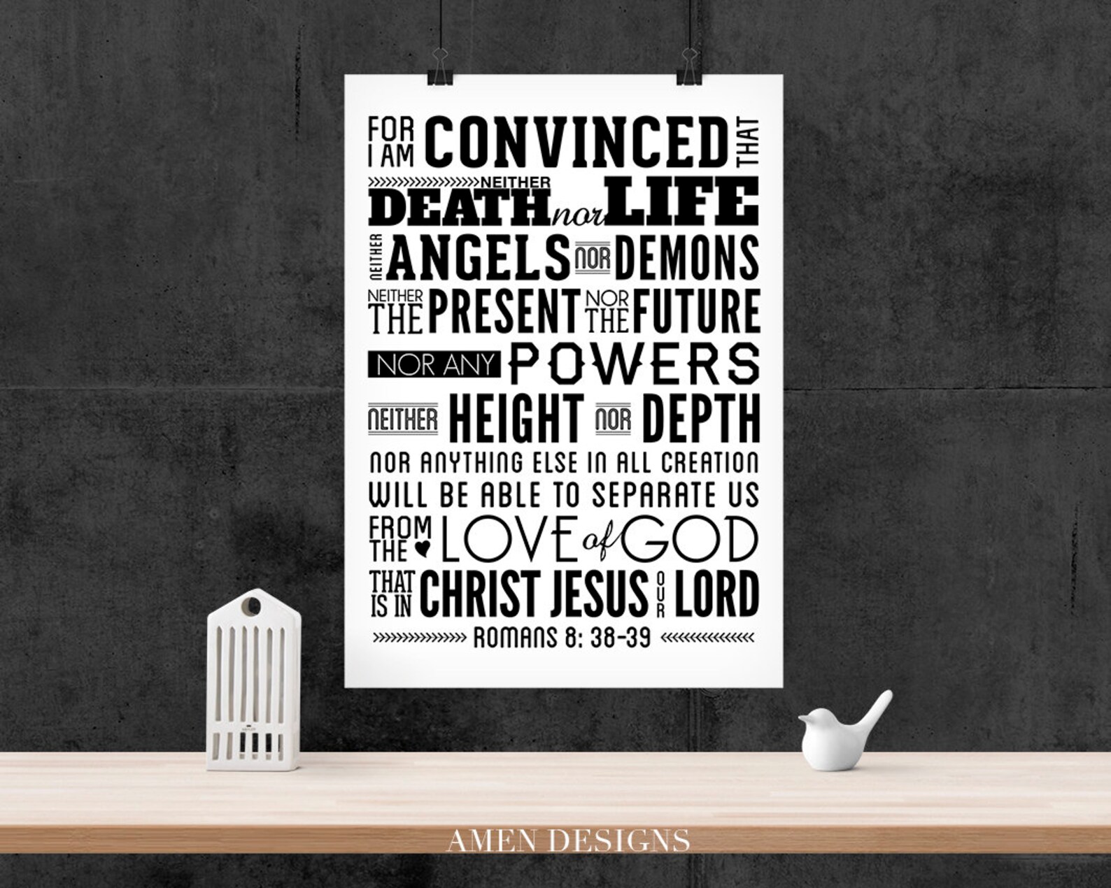 Romans 83839. Neithernor. 8x10. DIY Printable Christian Etsy