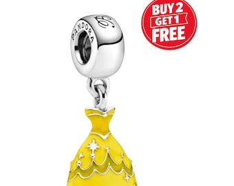 Disney Beauty and the Beast Belle Dangle Charm for bracelet or necklace, Handmade Silver, Necklace Pendant,Gift for her under 20, Christmas