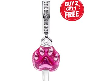 Disney Zootopia Pawpsicle Dangle Charm for bracelet or necklace, Handmade Silver, Necklace Pendant, Gift for her under 20, Christmas