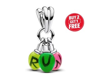 RUN Demogorgon Dangle Charm for bracelet or necklace, Handmade Silver, Necklace Pendant, Gift for her under 15, Christmas