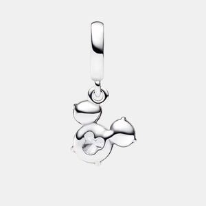 Disney Mickey Mouse Sparkling Head Dangle Charm for bracelet or necklace, Handmade Silver, Necklace Pendant,Gift for her under 20, Christmas immagine 2