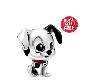 Disney 101 Dalmatians Charm for bracelet or necklace, Handmade Silver, Necklace Pendant, Gift for her under 20, Christmas