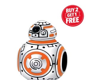Charm de Star Wars BB-8 para pulsera o collar, hecho a mano en plata, colgante para collar, regalo para ella menor de 15 años, Navidad