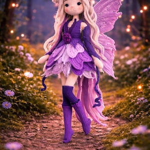 Flower Fairy Crochet Doll PDF Pattern – Floria Amigurumi Doll, Language (ENGLISH) image 2