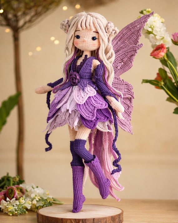 Flower Fairy Crochet Doll PDF Pattern – Floria Amigurumi Doll, Language (ENGLISH)