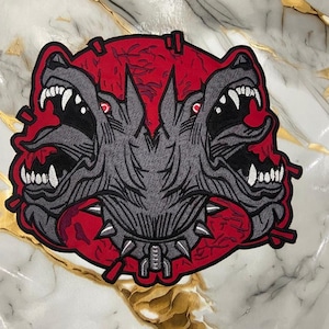 Parche de Sabueso Arcano de Dos Cabezas – Parche trasero bordado de League of Legends