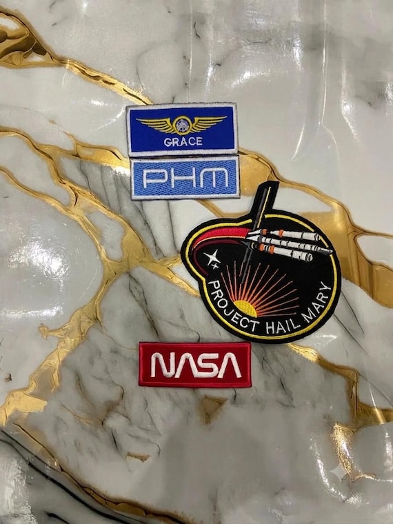 Project Hail Mary Embroidered Patches | Ryland Grace, NASA, Earth