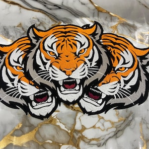 Geborduurde tijgerpatch: borduursel Angry Wild Animal voor custom uitrusting