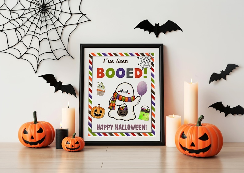 Editable CANVA You've Been Booed Printable Kit, Halloween Ghost Boo ...
