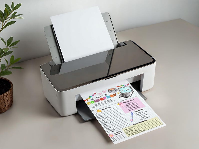 All About My Coworker Printable, Employee Favorite Things Form ...