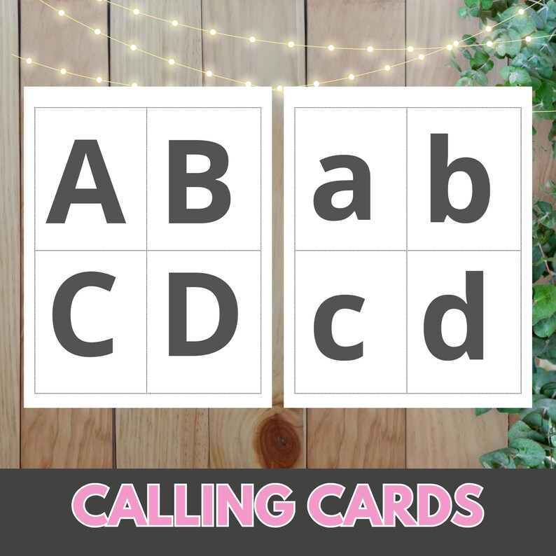 Alphabet Bingo Game for Preschool Kindergarten, Letter Recognition ...
