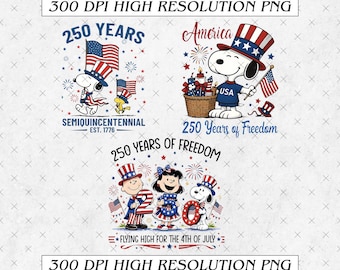 Snoop and Friends 250th PNG, Patriotic Cartoon USA Independence Day Design, 4th of July Shirt Sublimation PNG