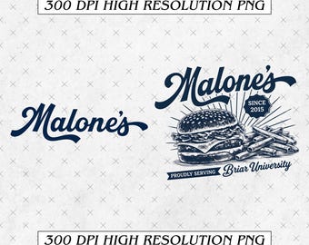 Malone’s Bar PNG, Off Campus Two Sided Shirt Design, Briar U Hockey Romance Tee, Bookish Digital Download