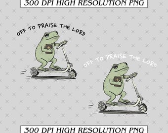 Grappige christelijke kikker, png, bijbelstudiehumor (digitale download)