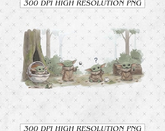 Retro Star Wars Grogu PNG, Cute Baby Yoda png, Disney Unisex Star Wars Retro Galaxy Design, Sci Fi Theme Park Trip Sublimation