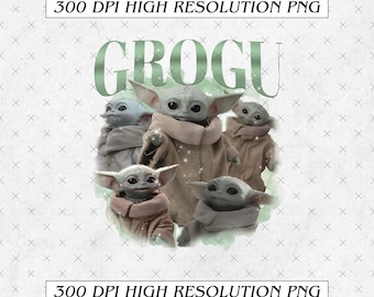 Retro Star Wars Grogu PNG, Cute Baby Yoda png, Disney Unisex Star Wars Retro Galaxy Design, Sci Fi Theme Park Trip Sublimation