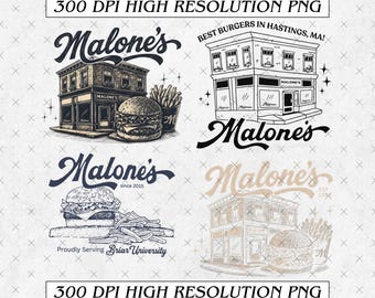 Malone’s Bar PNG, Off Campus Two Sided Shirt Design, Briar U Hockey Romance Tee, Bookish Digital Download