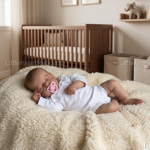 Muñeca bebé renacida de 45 a 48 cm / Recién nacida durmiendo / Cuerpo de vinilo suave