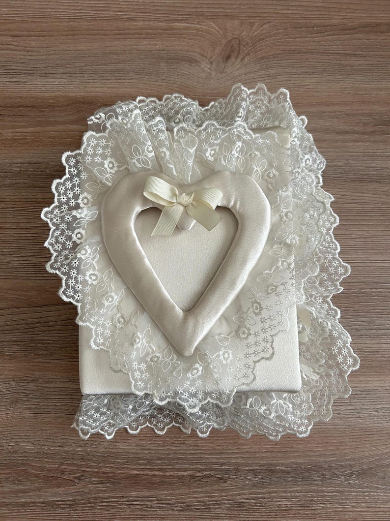 Customizable, Handmade Vintage Inspired Photo Album | Wedding Album with Lace bild 1