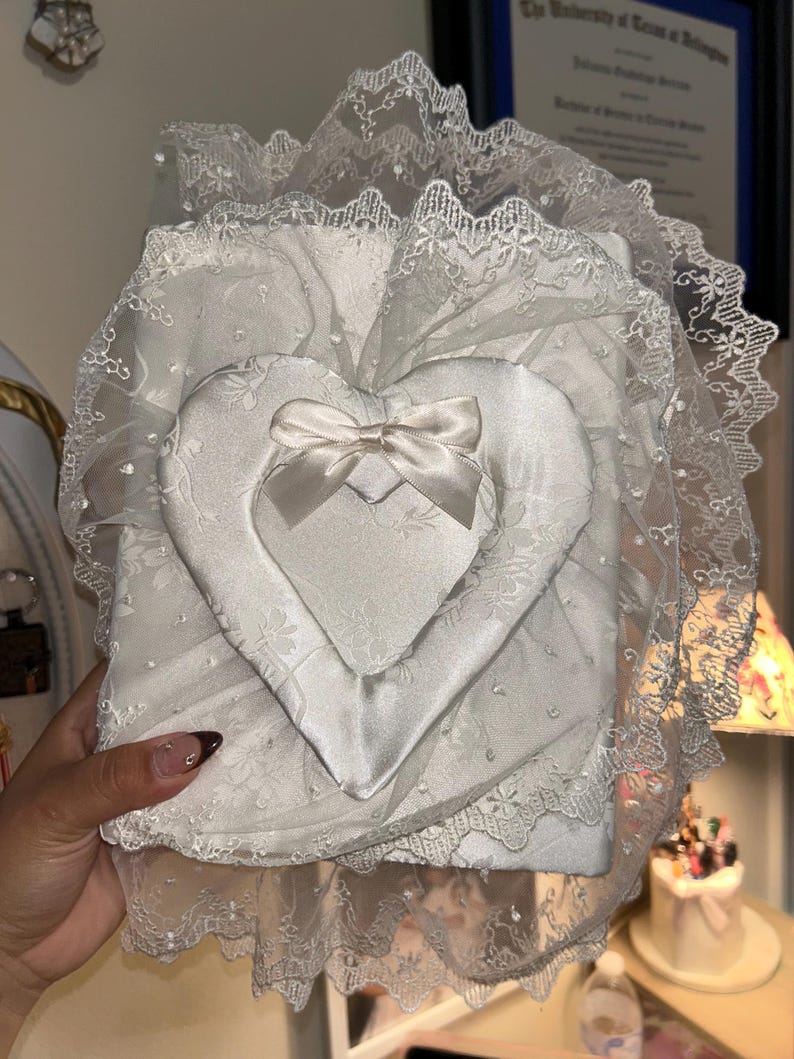Customizable, Handmade Vintage Inspired Photo Album | Wedding Album with Lace bild 6