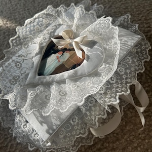 Customizable, Handmade Vintage Inspired Photo Album | Wedding Album with Lace bild 4