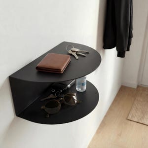 Metal Corner Floating Shelf, Entryway Hallway Storage, Custom Color and Size