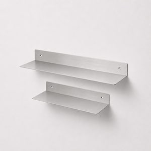 Stainless Steel Floating Shelf – Wall Mounted Shelf for Bathroom, Kitchen & Living Room, Universal Metal Storage Shelf